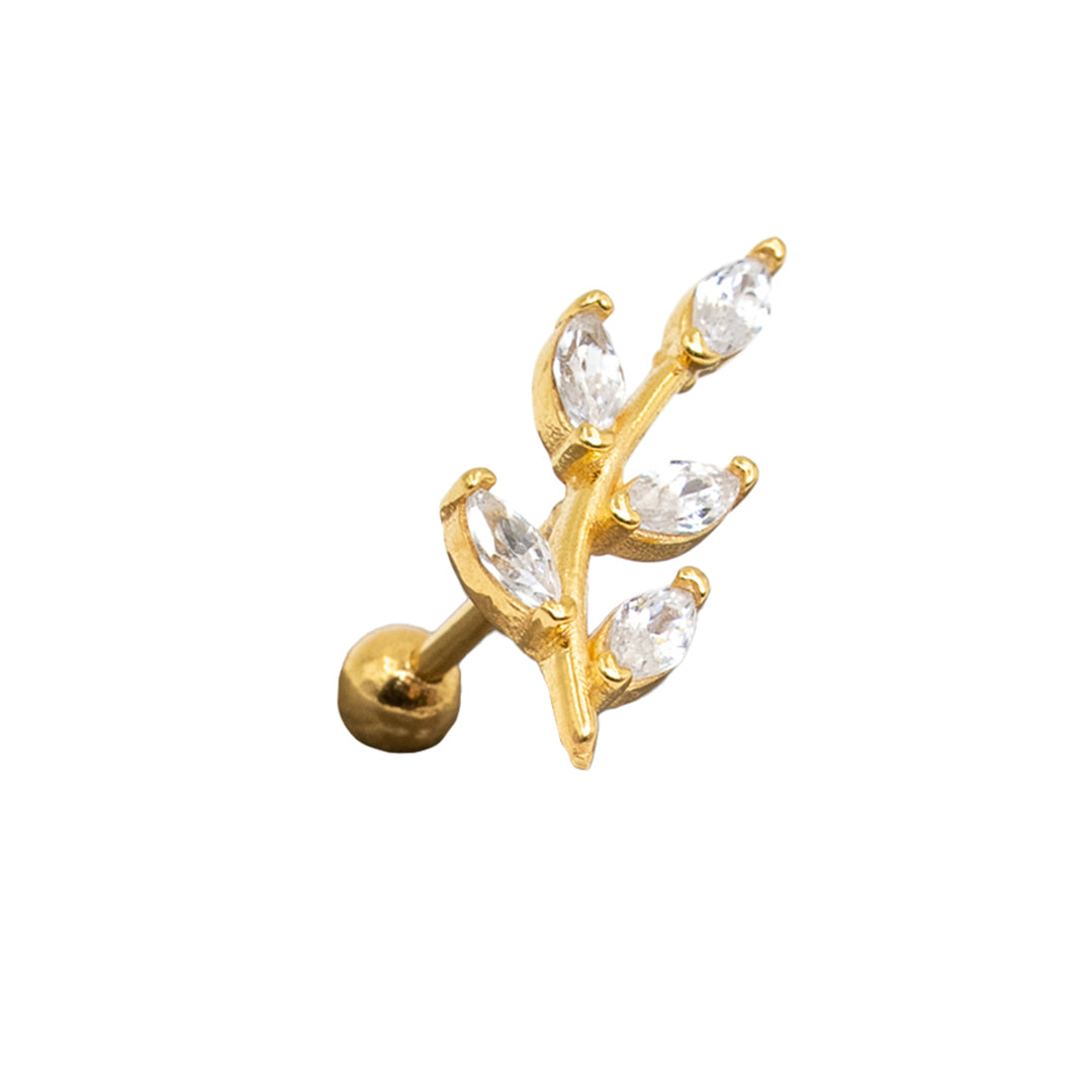 Crystal Leaf Piercing