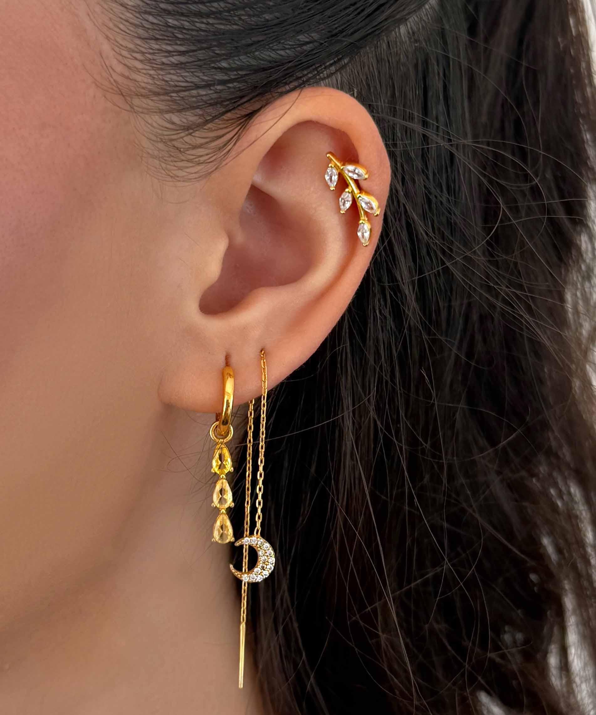 Crystal Leaf Piercing